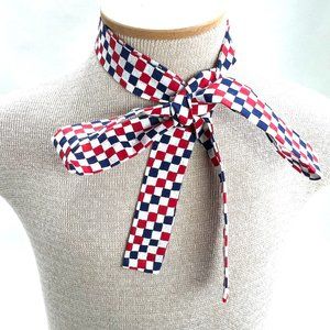 Vintage Red White Blue Scarf Tie